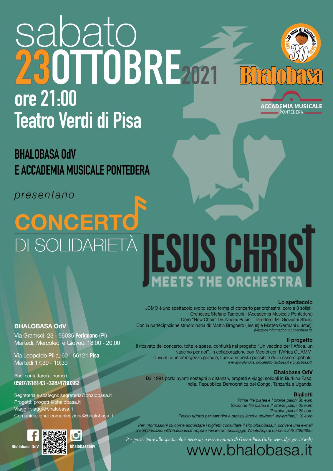 Concerto di solidarietà al Teatro Verdi di Pisa 23 ottobre 2021