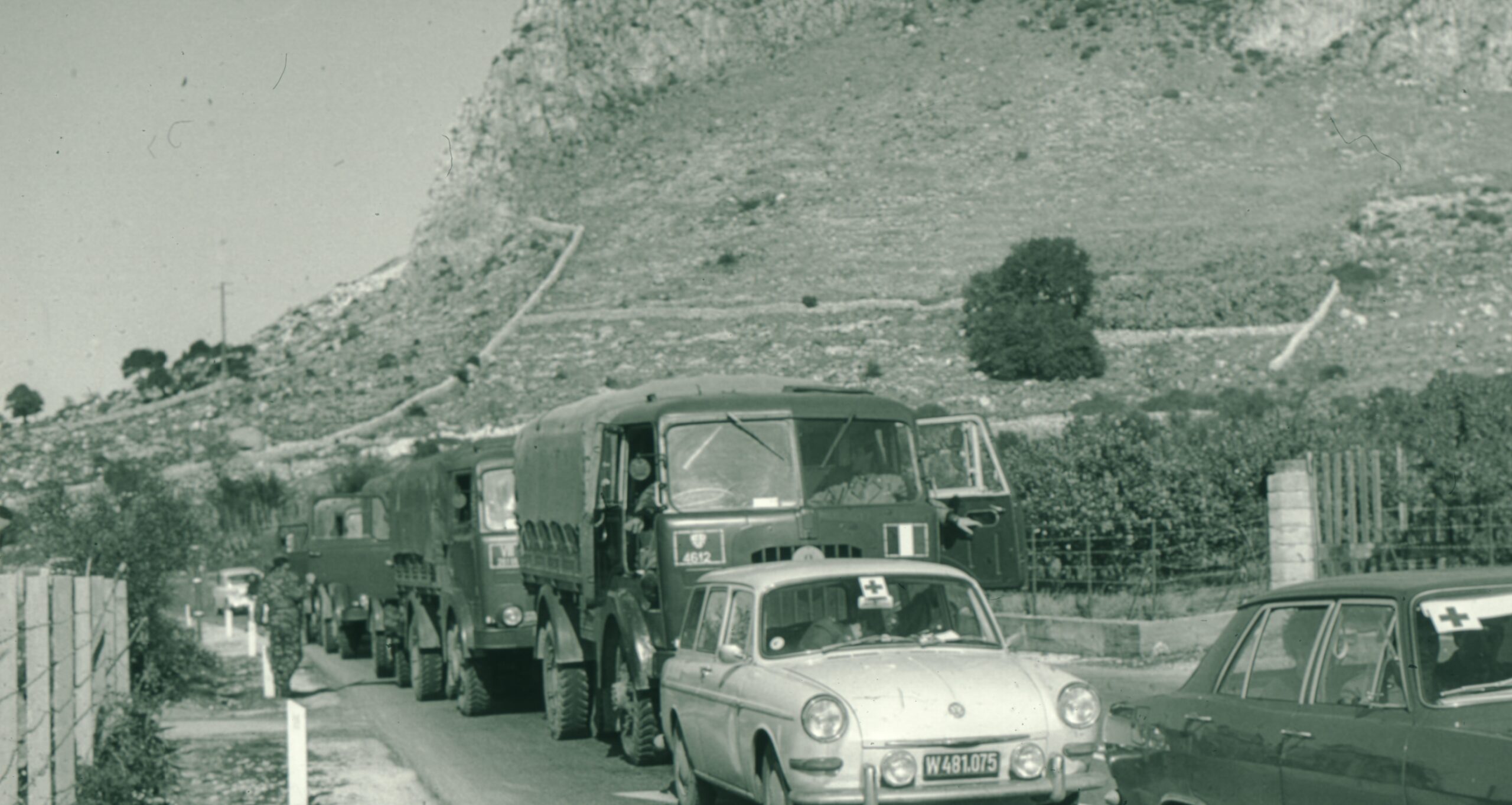 I soccorsi verso la Valle del Belice 1968